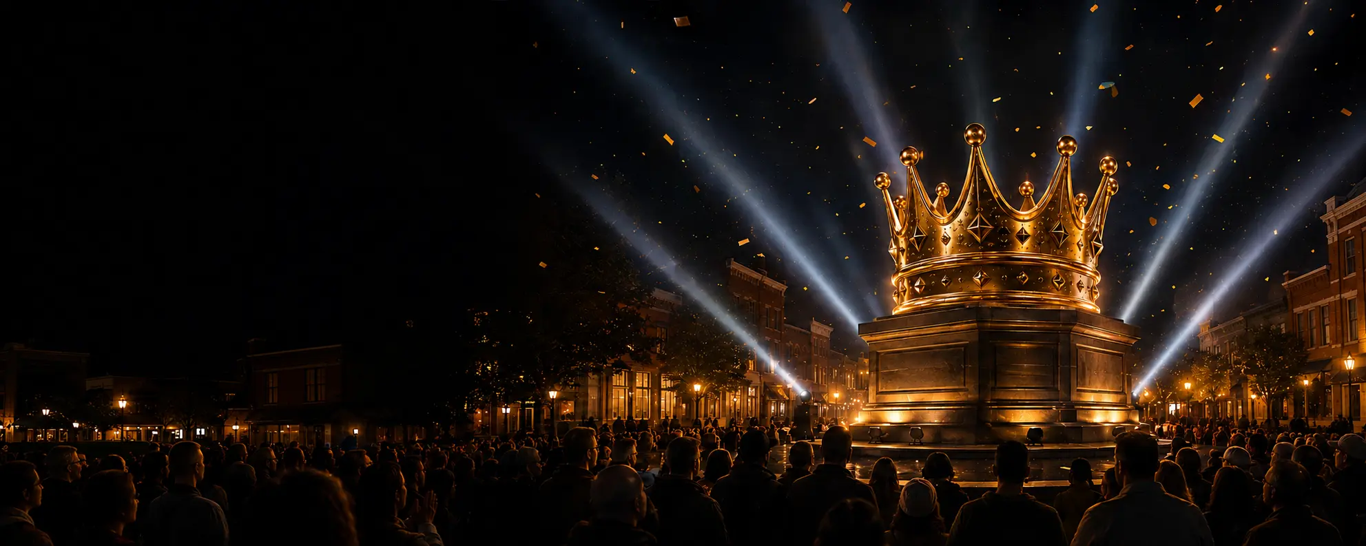 A monumental Crown Day reveal at night